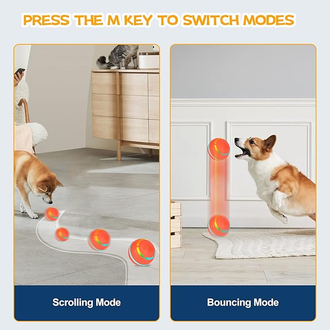 Interactive Dog Toys Dog Ball | Rechargeable |  Automatic Rolling Ball